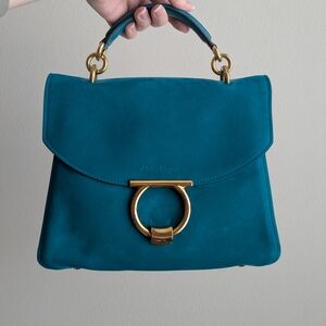 Salvatore Ferragamo Margot Gancini Nubuck Bag